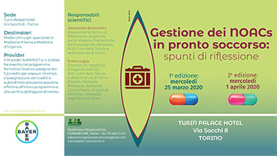 Gestione dei NOACs in pronto soccorso: spunti di riflessione - II Edizione